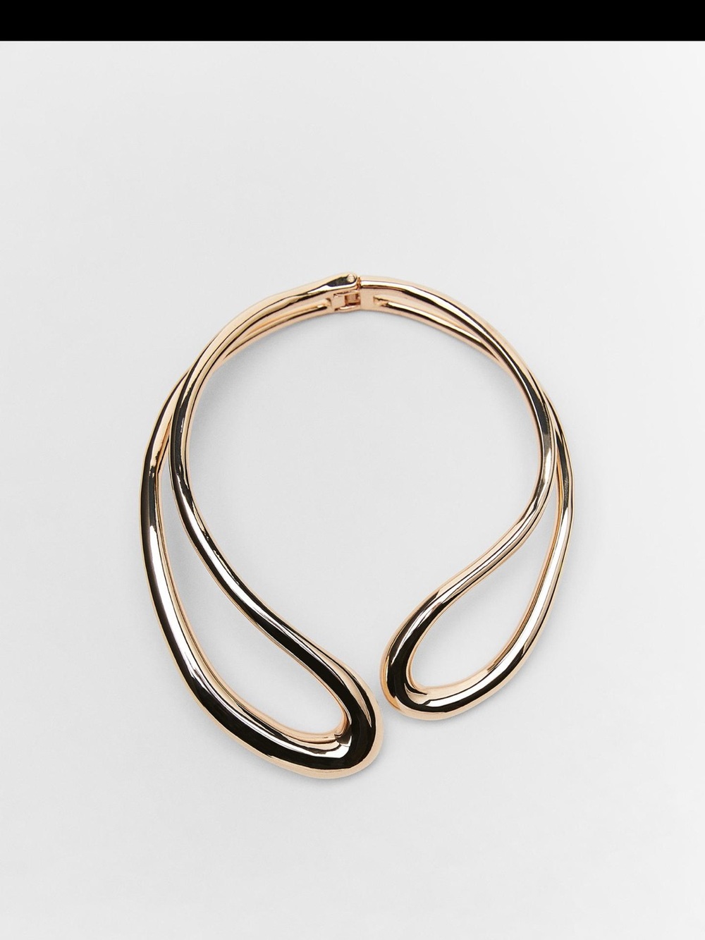 Zara Gold Fluid Sculptural Collar Necklace
